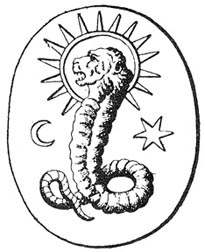A lion-faced deity found on a Gnostic gem
