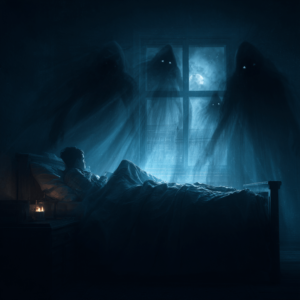 Fantasy depiction of sleep paralysis