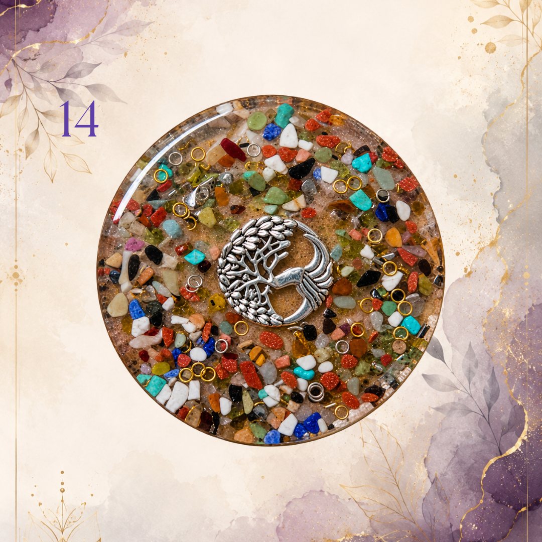 Power Charging Plate 14, handmade orgonite by Andy Porter