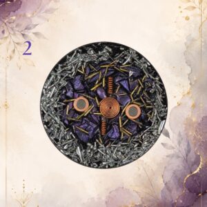 Power Charging Plate 2, handmade orgonite by Andy Porter