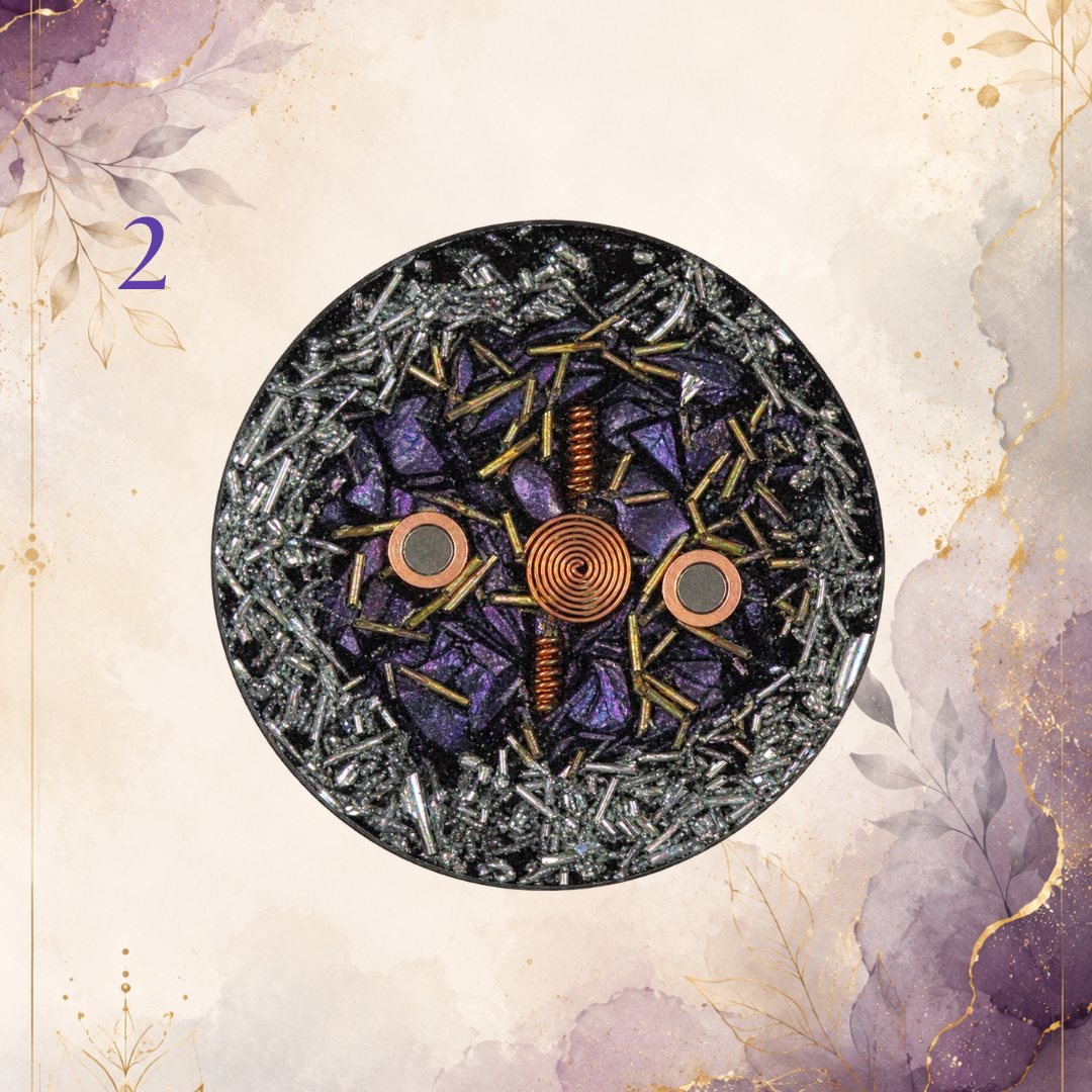 Power Charging Plate 2, handmade orgonite by Andy Porter