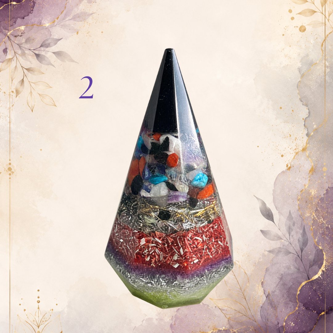 Protective Cone 13, handmade orgonite by Andy Porter