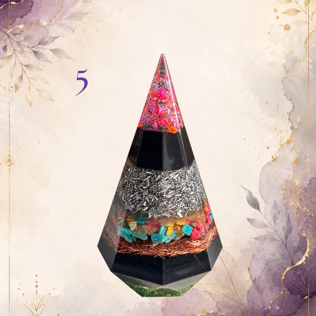 Protective Cone 16, handmade orgonite by Andy Porter