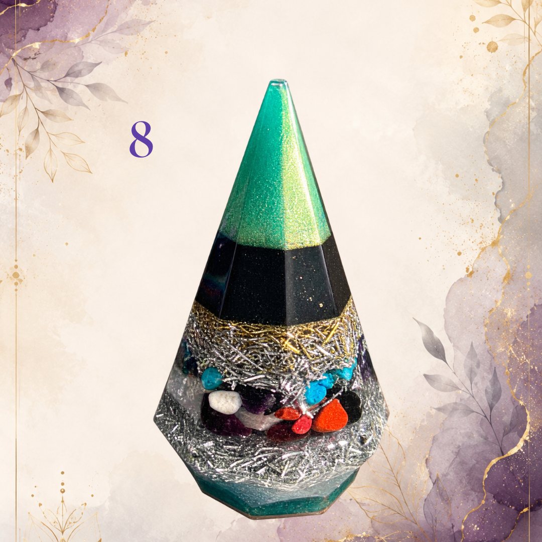 Protective Cone 19, handmade orgonite by Andy Porter