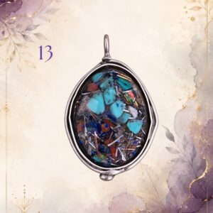 Protective Pendant 13, handmade orgonite by Andy Porter
