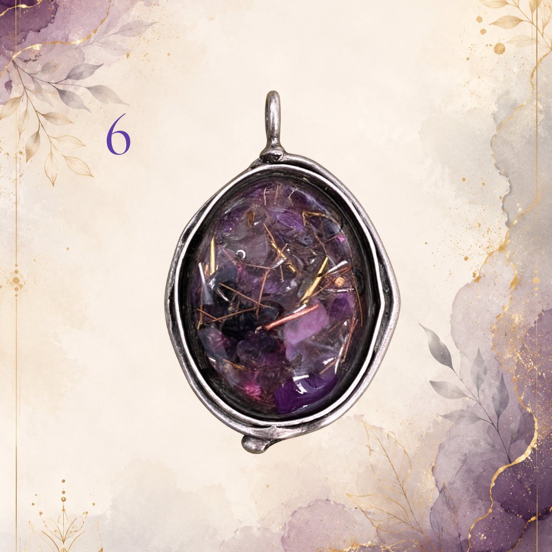 Protective Pendant 6, handmade orgonite by Andy Porter