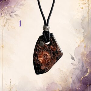 Small Sovereignty Shield Pendant 11, handmade orgonite by Andy Porter