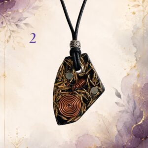 Small Sovereignty Shield Pendant 12, handmade orgonite by Andy Porter