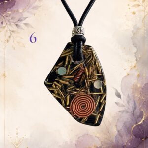 Small Sovereignty Shield Pendant 16, handmade orgonite by Andy Porter