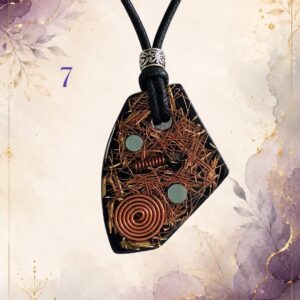 Small Sovereignty Shield Pendant 17, handmade orgonite by Andy Porter