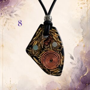 Small Sovereignty Shield Pendant 18, handmade orgonite by Andy Porter