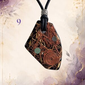 Small Sovereignty Shield Pendant 19, handmade orgonite by Andy Porter