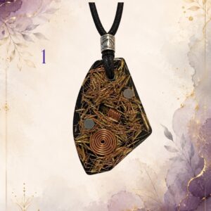 Sovereignty Shield Pendant 1, handmade orgonite by Andy Porter