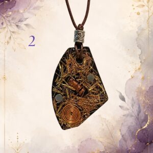 Sovereignty Shield Pendant 22, handmade orgonite by Andy Porter