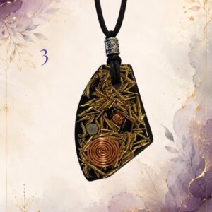 Sovereignty Shield Pendant 23, handmade orgonite by Andy Porter