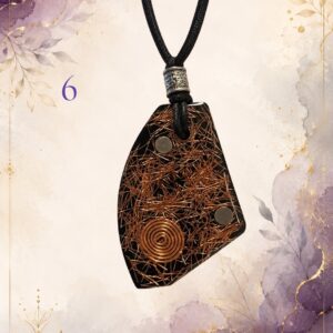 Sovereignty Shield Pendant 6, handmade orgonite by Andy Porter