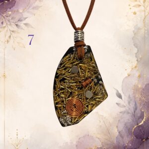 Sovereignty Shield Pendant 27, handmade orgonite by Andy Porter