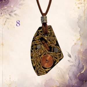 Sovereignty Shield Pendant 28, handmade orgonite by Andy Porter