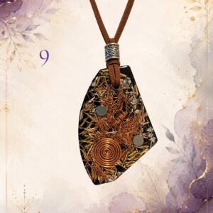 Sovereignty Shield Pendant 29, handmade orgonite by Andy Porter