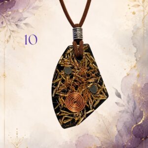Sovereignty Shield Pendant 30, handmade orgonite by Andy Porter