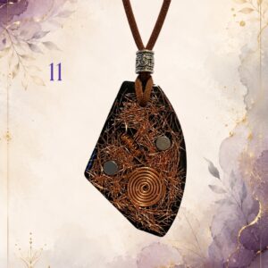 Sovereignty Shield Pendant 31, handmade orgonite by Andy Porter